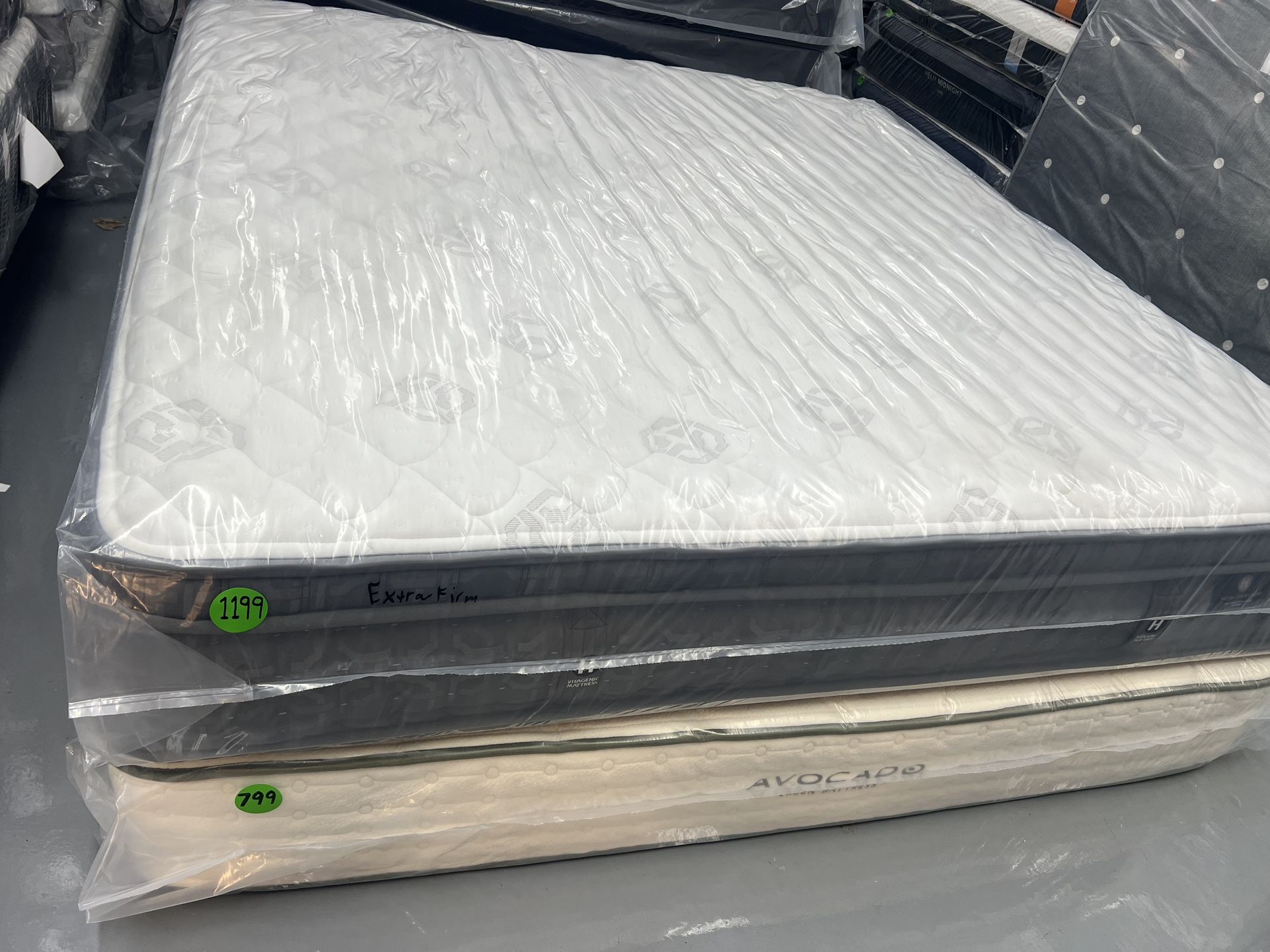 KING SIZE KLUFT AIRELOOM (EXTRA-FIRM) HANDMADE MATTRESS & BOX SPRINGS BED SET