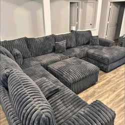Madness Corduroy Sectional Couch Set 🌟 Fast Delivery 🔥 Color Options Take Home Pay Later 