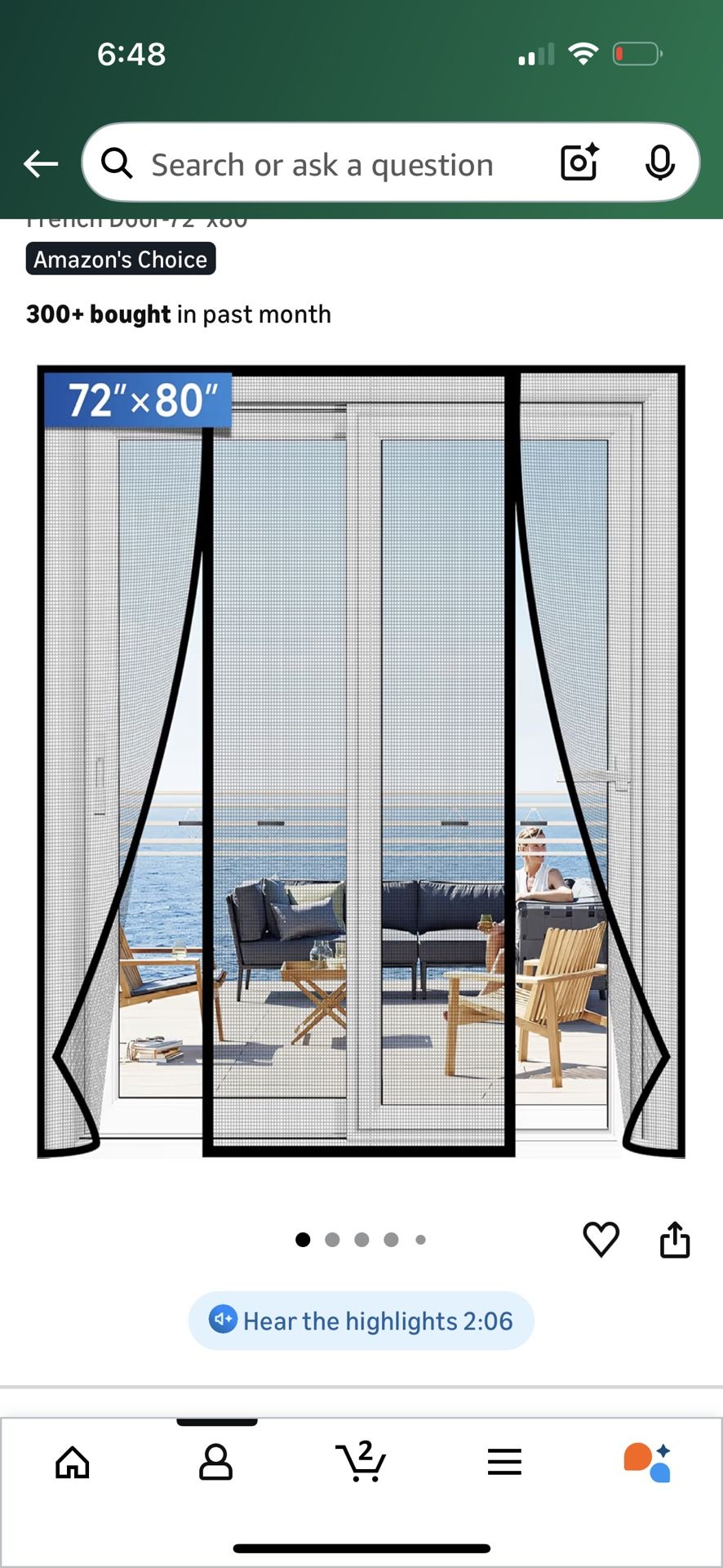 Magnetic mesh screen door