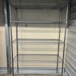 5-Tier Steel Wire Shelving Unit with Casters in Chrome (48 in. W x 72 in. H x 18 in. D)