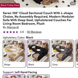 Wayfair Sectional Cloud Couch