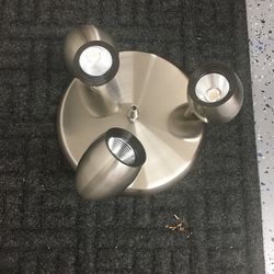 Hampton Bay 3-Light Brushed Nickel LED Dimmable Spot Light with Directional Head