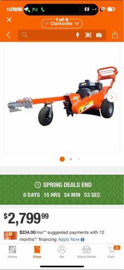 Brand new stump grinder