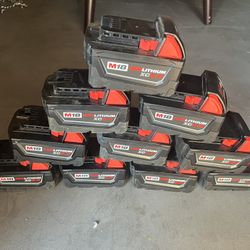 Milwaukee M18 XC 5.0ah Batteries New Each $55
