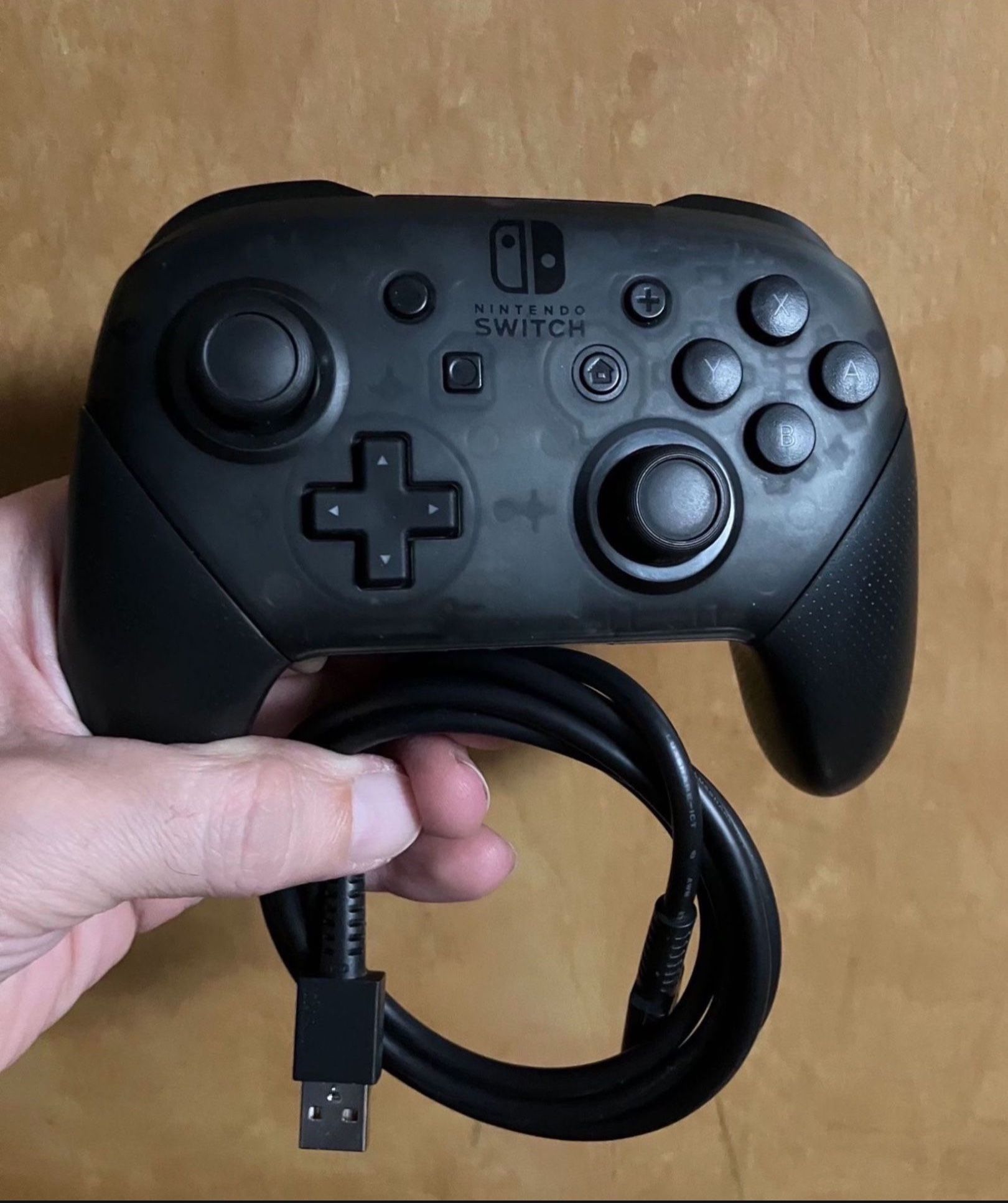 Nintendo Switch Pro Controller Genuine Authentic wireless control for OLED Lite Black Rechargeable + Charging Cable