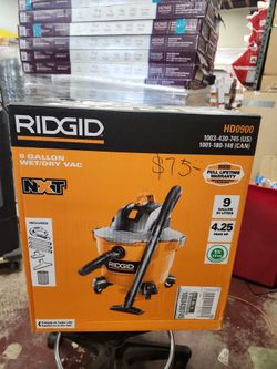 RIDGID
9 Gal. 4.25 Peak HP NXT Shop Vacuum Wet Dry Vac with General Debris Filter, Locking Hose and Attachments