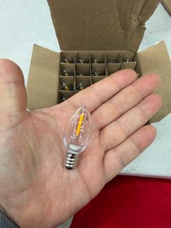 C7 E12 Candelabra Base light bulbs, 0.6W, 22 Pack