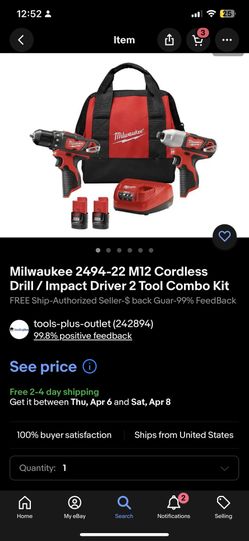 Milwaukee M-12 Set 2494-22 