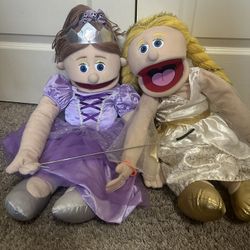 2 Ventrilquist Girl Dolls (an Angel and A Princess)