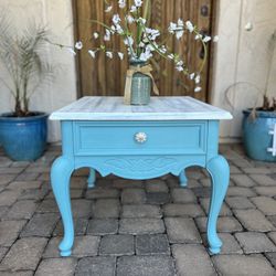 Turquoise End Table