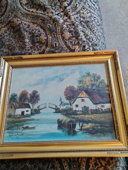 Signed Painting On Canvas