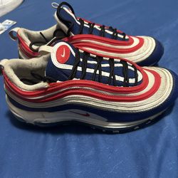 Nike Air Max 97 White University Red Size 7 Y ( CW5856-100)
