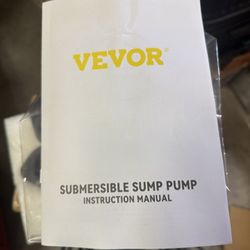 New Vevor Pump