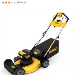 New In Box DeWalt 20v Self Propelled Lawn Mower W/ (2) 10 Amp Batteries And Chargers