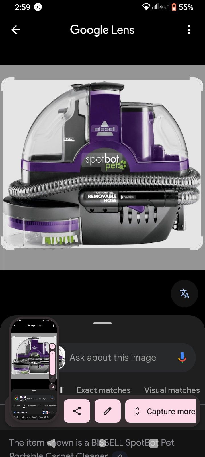 Bissell Spotbot Pro Pet Shampooer