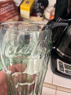 Coca-Cola Embossed Glass Cup