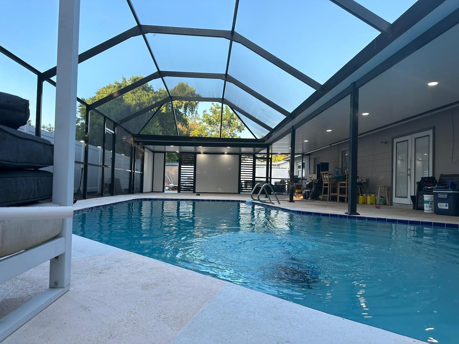 Terraza Insulado Con Jaula De Piscina Todo En Aluminio Nuevo