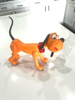 Vintage 1960's Pluto Rubber Toy Walt Disney Productions by R. DAKIN & CO 9" X 6"