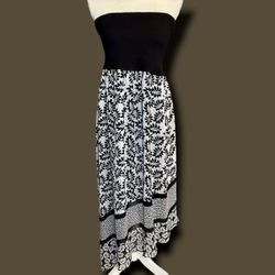 Lane Bryant Black & White Strapless Dress - Size 18/20