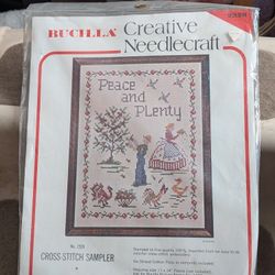 Peace And Plenty Cross Stitch Sampler Kit