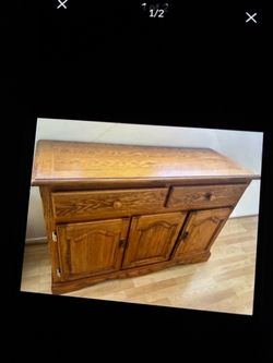 Buffet table solid oak wood