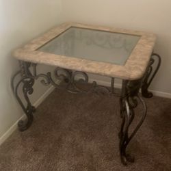 Glass marble Table