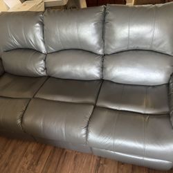 Gray Recliner Couch Sofa