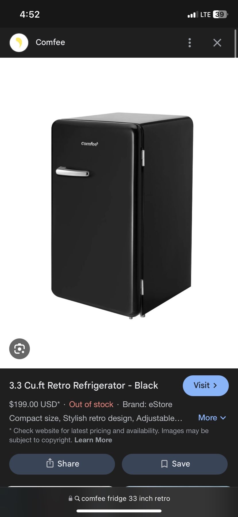 Comfee Mini Fridge 