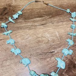HAND CARVED ROYSTON TURQUOISE VINTAGE NATIVE AMERICAN NAVAJO 