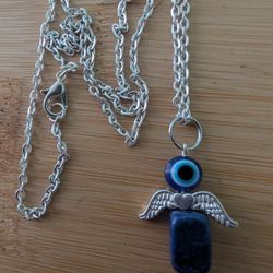 8x10mm Lapis Lazuli Evil Eye Necklace
