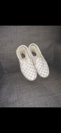 Vans white checkerboard shoes