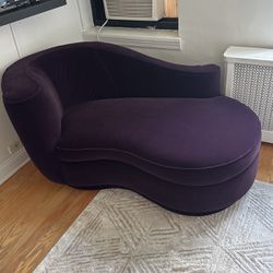 Vintage Velvet Chaise Lounge 