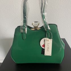 New Shiny Green Purse Handbag