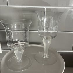 Princess House Elegant Candle Holders Pair