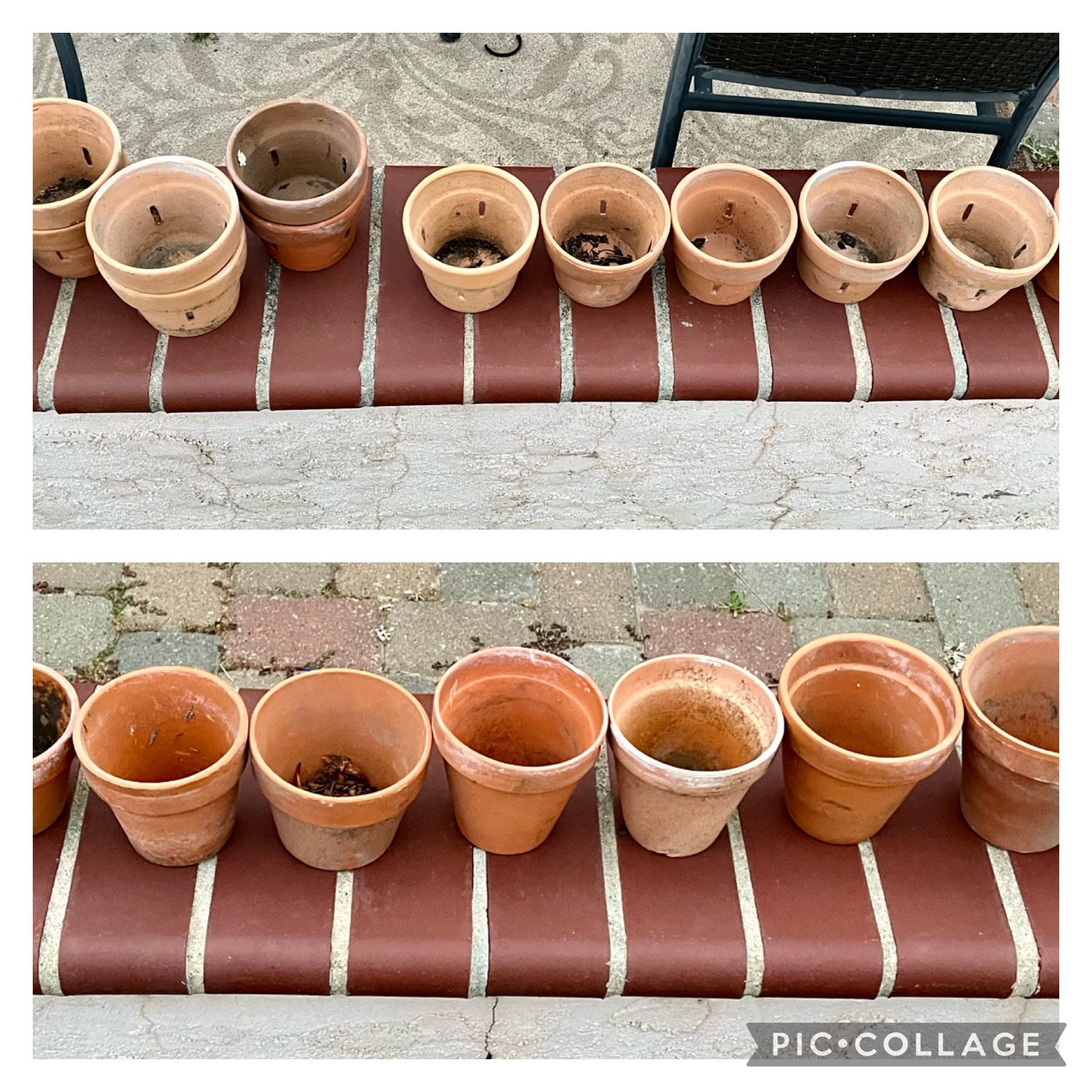 ***PRICE REDUCED TO $15***                Clay Planting Pots - Local Pickup Only