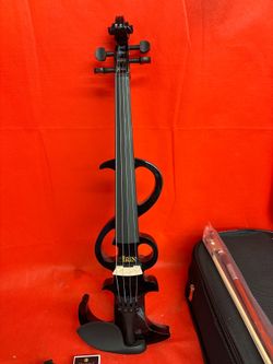 4/4 Electric Violin with New Bow, Digital Tuner, Cable, Headset, Rosin $180 Firm