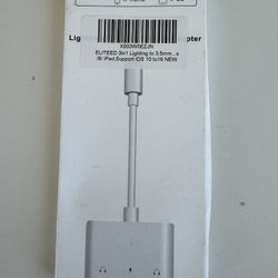 3in1 Lighting to 3.5mm,Headphone Adapter for iPhone