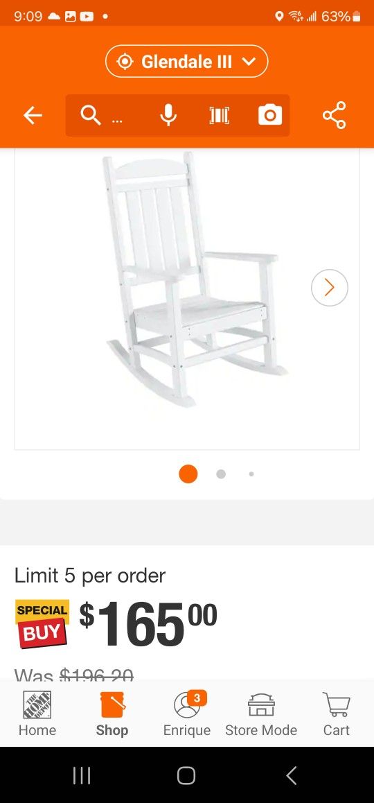 Wood Rocking Chair New