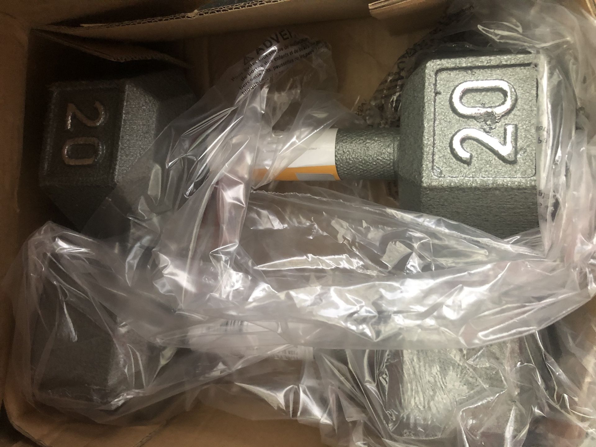 Set of 20lbs dumbbells