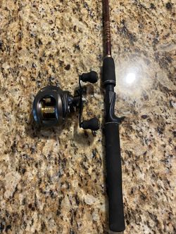 Fenwick Lunker Stik Rod And New Bait Casting Reel, RH Retrieve 