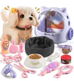 Vanvimen 16 Pcs Robot Dog Toys Realistic Robot Puppy