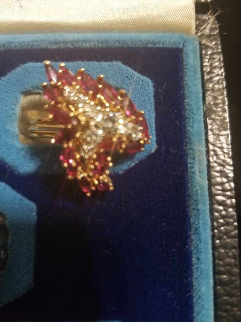 2caratRuby And 1carat Diamond Cocktail