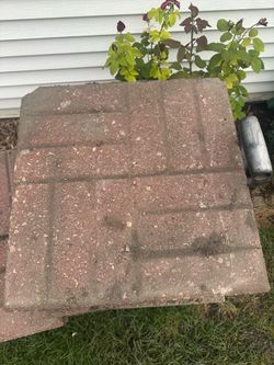 Red Basketweave Concrete Patio Pavers