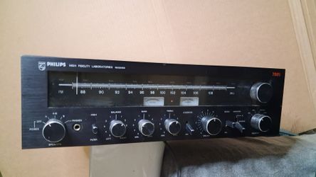 Vintage Philips High Fidelity Laboratories Stereo Receiver Radio TESTED AND WORKS