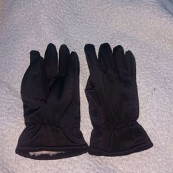  Thermal Knit Winter Gloves And Beanie Set With Polar Fleece Lining- Winter Gloves & Hat Set