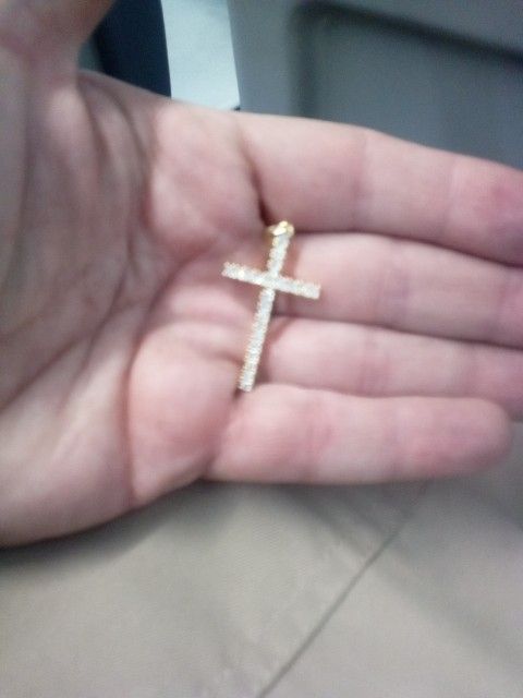 Gold Diamond Cross Penen