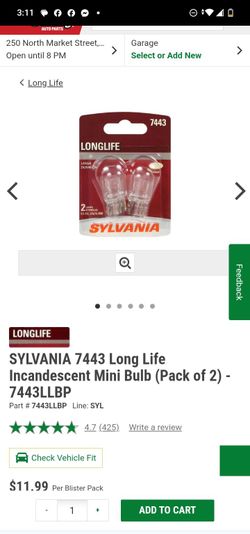 2x SYLVANIA MINI BULBS #7443 Packs (2- Count)