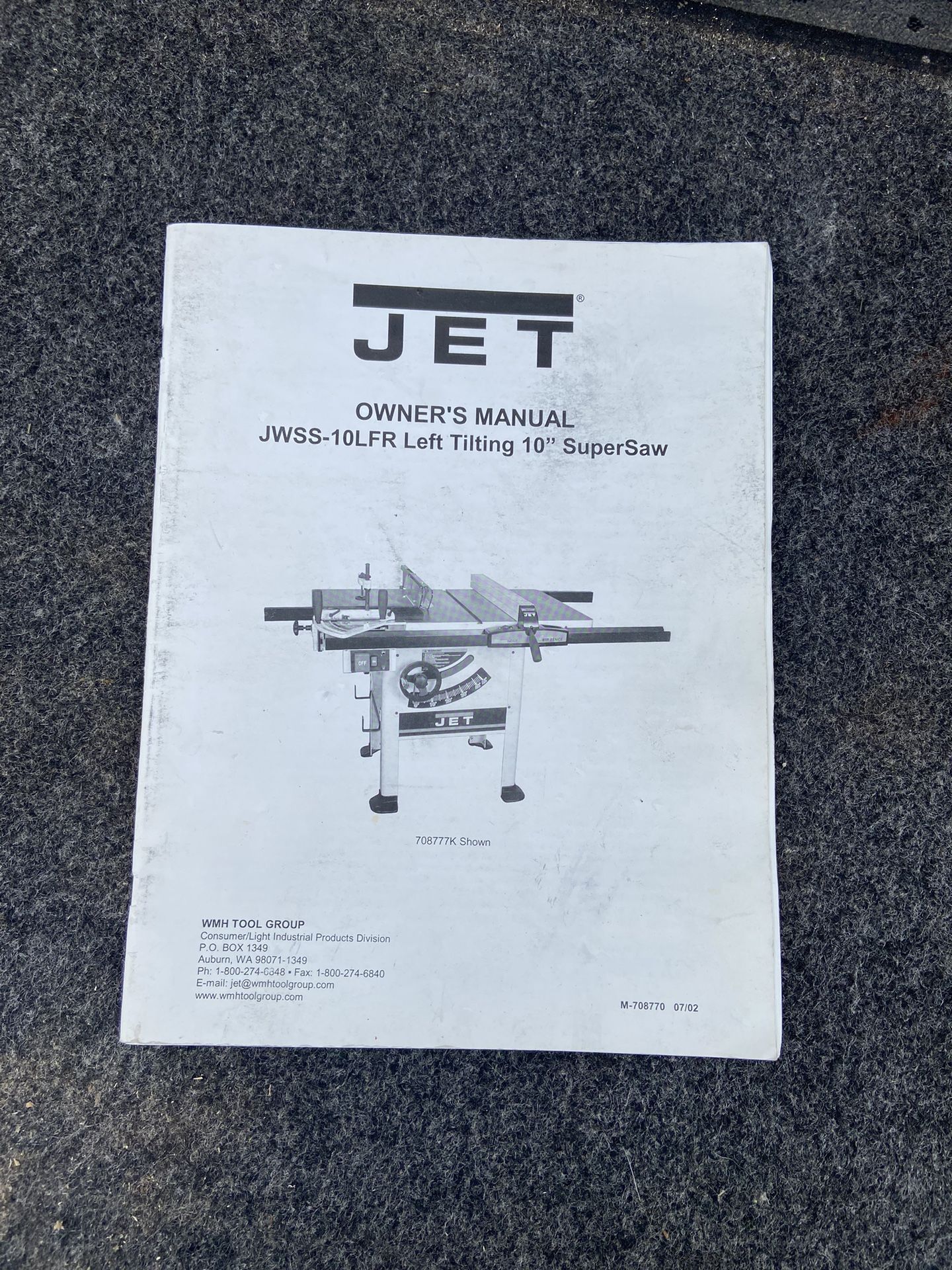 Table Saw Jet 10”