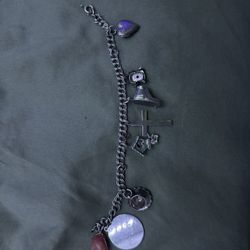 Sterling Silver Bracelet With Religious Charms