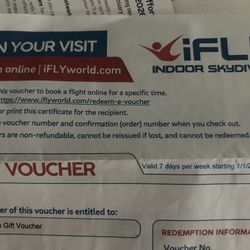 I FLY VOUCHER  Flight For 2 